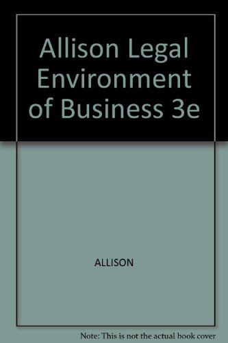 Book Cover Legal Environment of Business