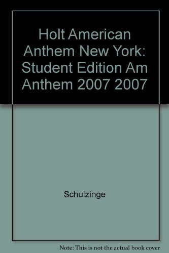 Book Cover Holt American Anthem New York: Student Edition AM Anthem 2007 2007