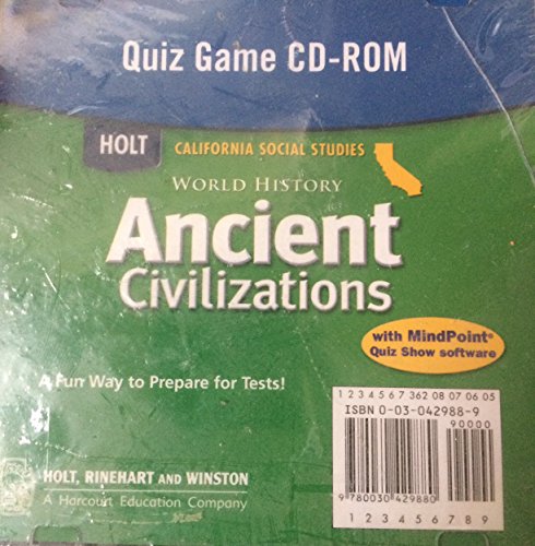 Book Cover Holt World History California: Quiz Game CD-ROM Grades 6-8 Ancient Civilizations