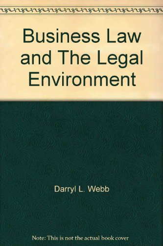 Book Cover Business Law and The Legal Environment