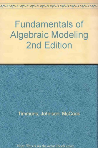 Book Cover Fundamentals of Algebraic Modeling 2nd Edition
