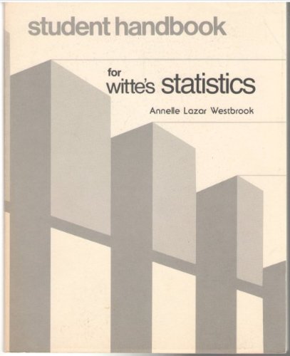 Book Cover Student handbook for Witte's Statistics