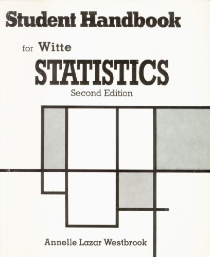 Book Cover Student Handbook for Witte Statistics
