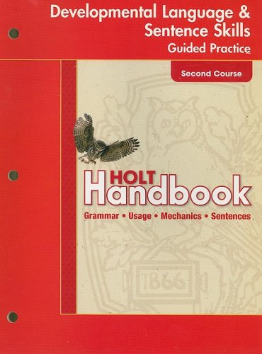 Book Cover Holt Handbook: Developing Language Practice Grade 8 (Holt Handbook,2003)