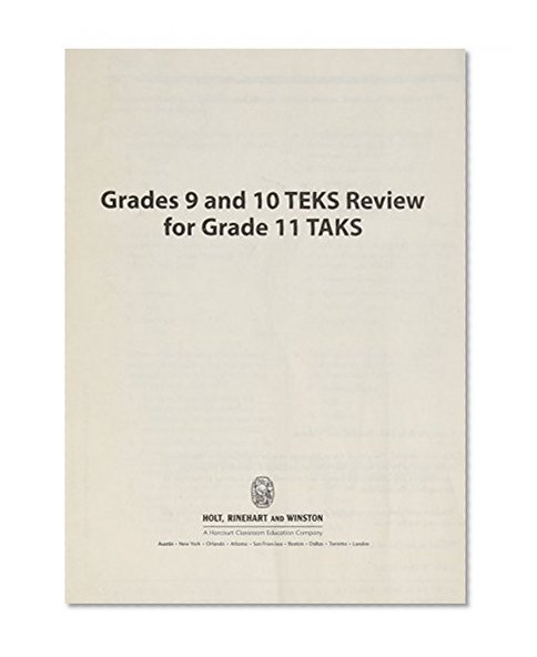 Book Cover Holt American Nation Texas: Review Test TEKS Grades 9-12