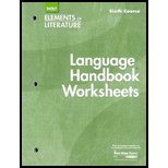 Book Cover Elements of Literature: Language Handbook Worksheets, 6th Course, Grade 12
