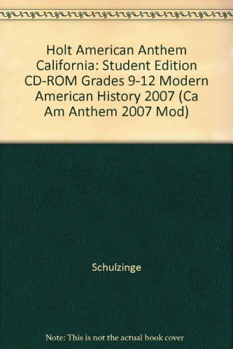 Book Cover Holt American Anthem California: Student Edition CD-ROM Grades 9-12 Modern American History
