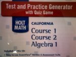 Book Cover Holt Mathematics California: Test And Practice Generator With Quiz Show Cd-Rom