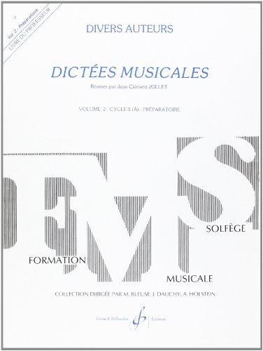 Book Cover DICTEES MUSICALES VOLUME 2 - PROFESSEUR