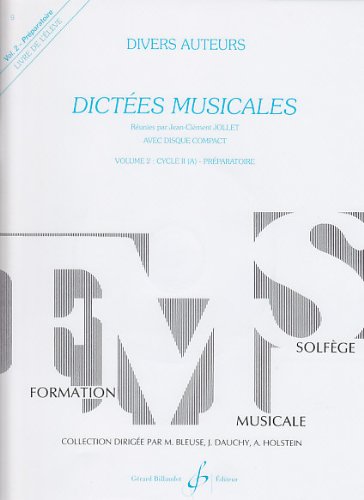 Book Cover Dictées Musicales Volume 2 - Eleve