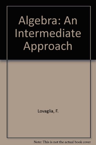 Book Cover Algebra: An Intermediate Approach