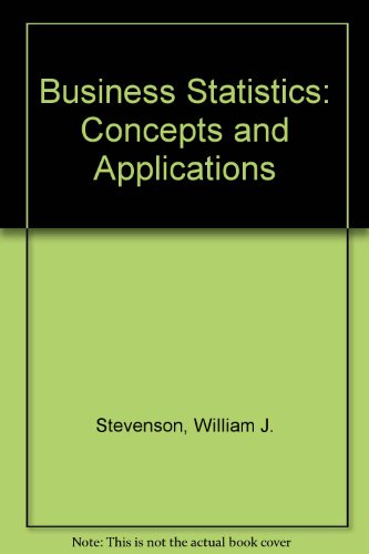 Book Cover Business Statistics: Concepts and Applications