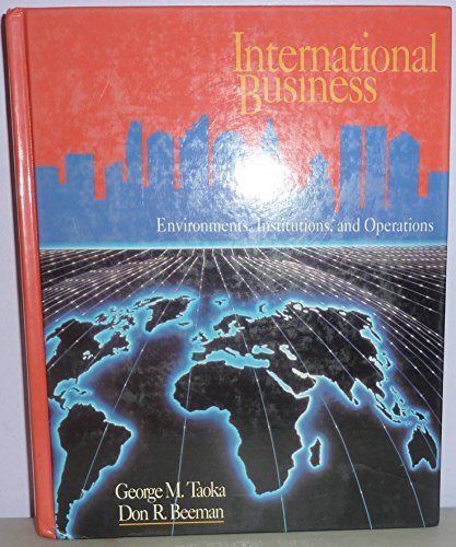 Book Cover International Business: Environments, Institutions, and Operations
