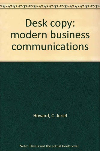 Book Cover Desk copy: modern business communications