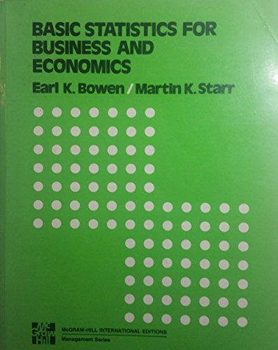 Book Cover Basic Statistics for Business and Economics (McGraw-Hill series in quantitative methods for management)