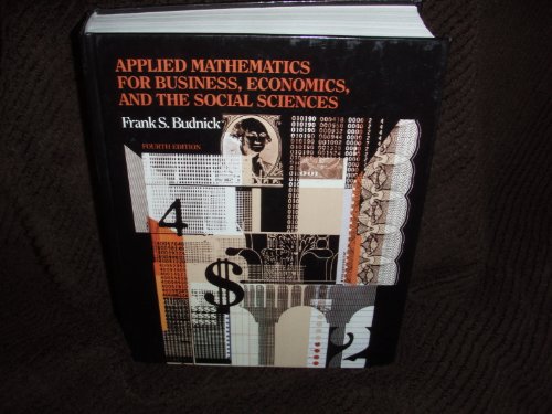 Book Cover Applied Mathematics for the Business, Economics and Social Sciences