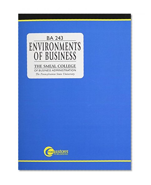 Book Cover Environments of Business: Ba 243