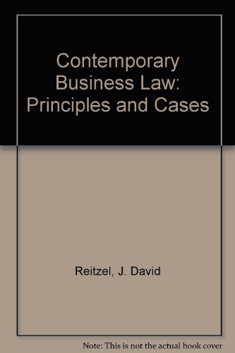 Book Cover Contemporary Business Law: Principles and Cases