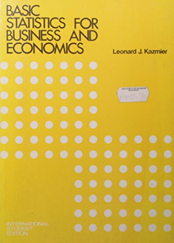Book Cover Basic Statistics for Business and Economics: Instructor's Manual