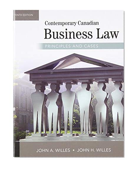 Book Cover Contemporary Canadian Business Law: Principles and Cases (McGraw-Hill series in psychology)