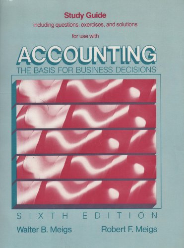 Book Cover Study guide for use with Accounting: The basis for business decisions