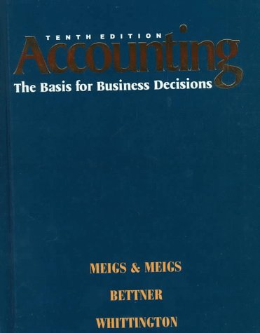 Book Cover Accounting: The Basis for Business Decisions (10th ed)