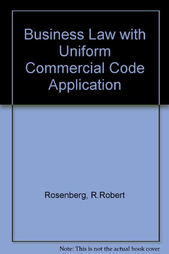 Book Cover Business Law with Uniform Commercial Code Application