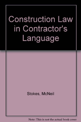 Book Cover Construction Law in Contractor's Language