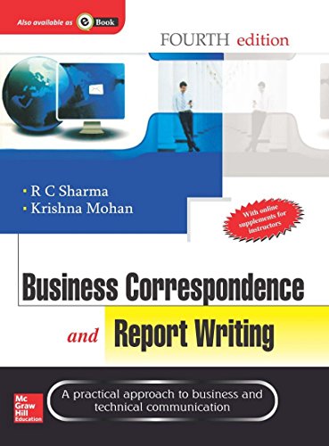 Book Cover Business Correspondence And Report Writing