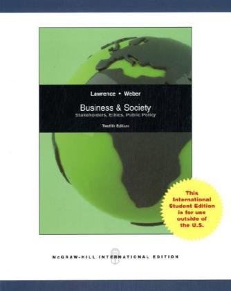 Book Cover Business and Society: Corporate Strategy, Public Policy and Ethics