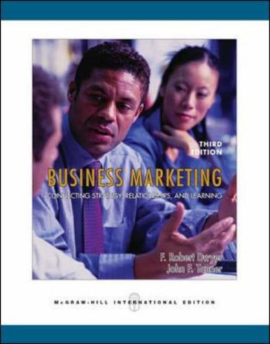 Book Cover Business Marketing: Connecting Strategy, Relationships and Learning