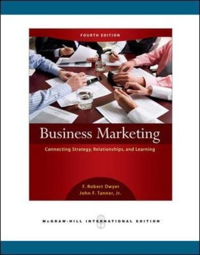 Book Cover Business Marketing: Connecting Strategy, Relationships, and Learning