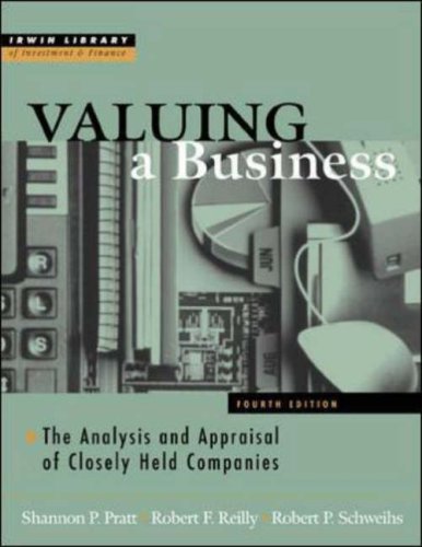 Book Cover Valuing A Business, 4th Edition