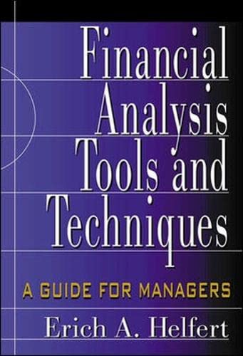 Book Cover Financial Analysis Tools and Techniques: A Guide for Managers
