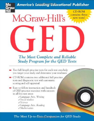 Book Cover Mcgraw-Hill's GED: The Most Complete and Reliable Study Program for the GED Tests