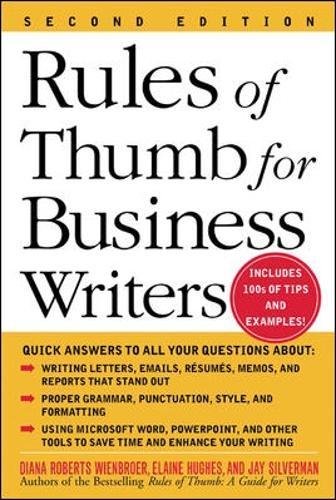 Book Cover Rules of Thumb for Business Writers (Business Books)