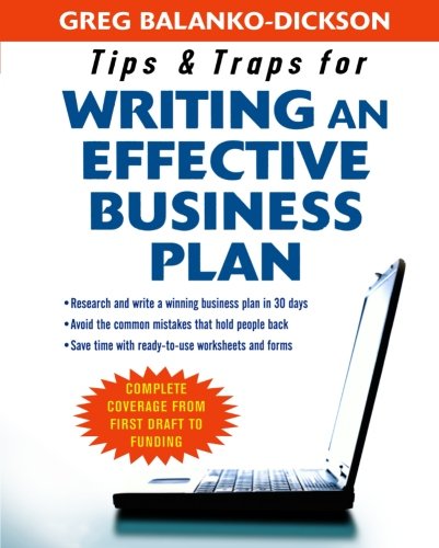 Book Cover Tips and Traps For Writing an Effective Business Plan