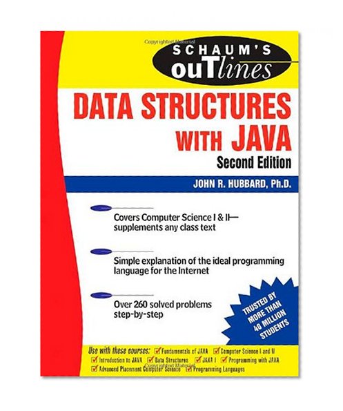 Book Cover Schaum's Outline sof Data Structures with Java