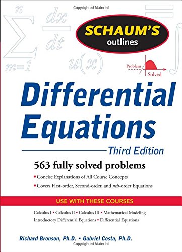 Book Cover Schaum's Outline of Differential Equations, 3ed (Schaum's Outline Series)