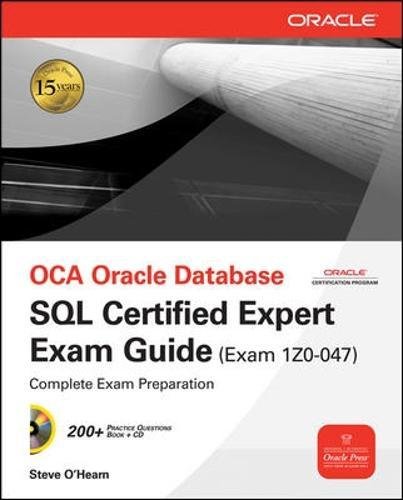 Book Cover OCE Oracle Database SQL Certified Expert Exam Guide (Exam 1Z0-047) (Oracle Press)