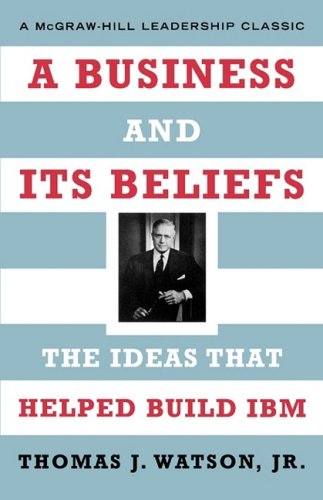 Book Cover A Business and Its Beliefs