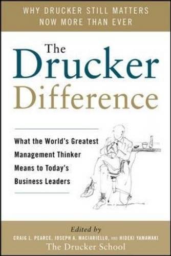 Book Cover The Drucker Difference: What the World's Greatest Management Thinker Means to Today's Business Leaders
