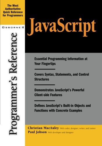Book Cover JavaScript Programmer's Reference