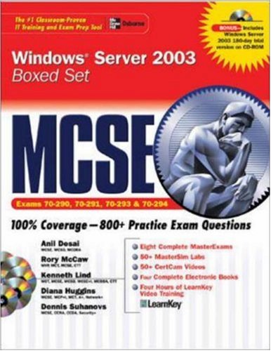 Book Cover MCSE Windows Server 2003 Boxed Set (Exams 70-290, 70-291, 70-2293, 70-294)