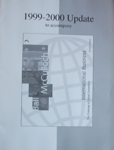 Book Cover 1999-2000 update to accompany International business : the challenge of global competition, seventh edition
