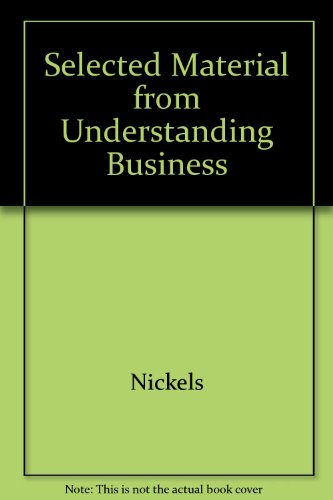Book Cover Selected Material from Understanding Business