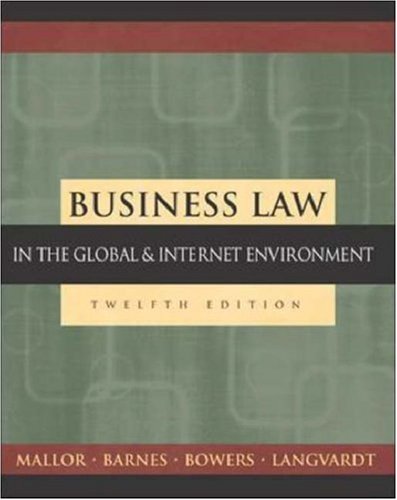 Book Cover Business Law: The Ethical, Global, and E-Commerce Environment with PowerWeb and Student DVD