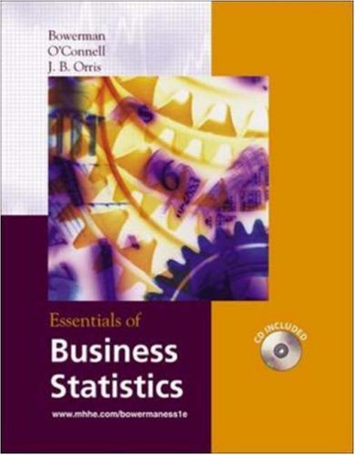 Book Cover Essentials of Business Statistics with Student CD-ROM