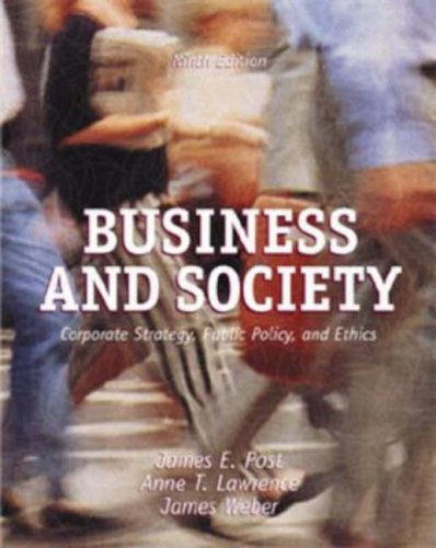 Book Cover Business and Society: Corporate Strategy, Public Policy and Ethics