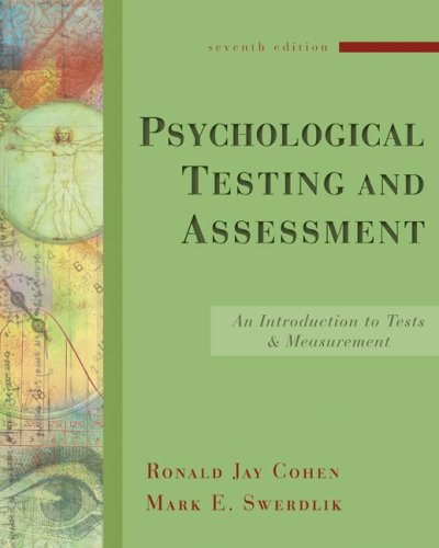 Book Cover Psychological Testing and Assessment: An Introduction to Tests and Measurement